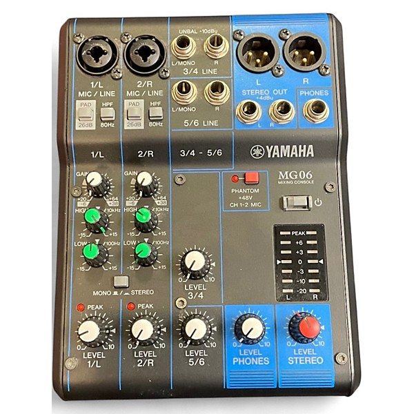 Used Yamaha MG06 Line Mixer
