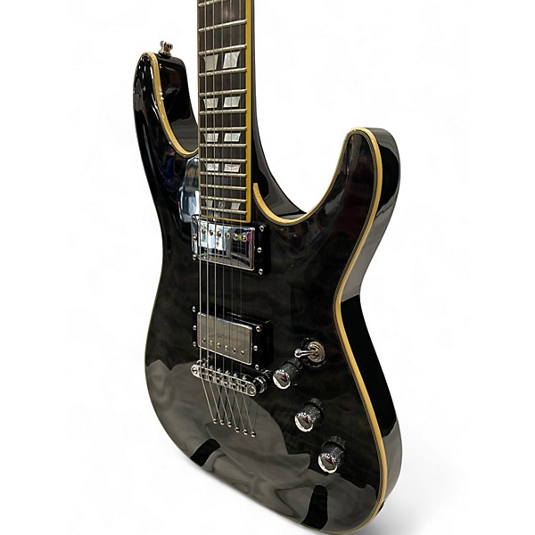 Used 2012 Schecter Guitar Research C1 Custom SEE-THRU BLACK Solid Body Electric Guitar