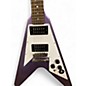 Used Epiphone 1979 kirk Hammett flying v Purple metallic Solid Body Electric Guitar