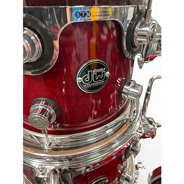 Used DW 5 Piece Performance Series Cherry Stain Laquer Drum Kit