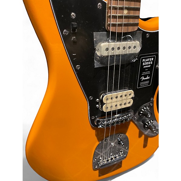 Used 2021 Fender Player Jaguar Capri Orange Solid Body Electric Guitar