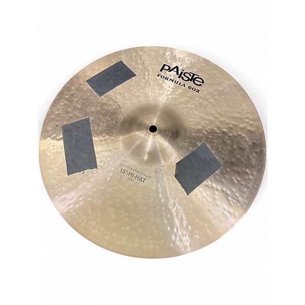 Used Paiste 15in Formula 602 Medium Hi Hat Pair Cymbal
