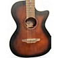 Used Luna Art Vintage Nylon Distressed Vintage Brownburst Classical Acoustic Electric Guitar