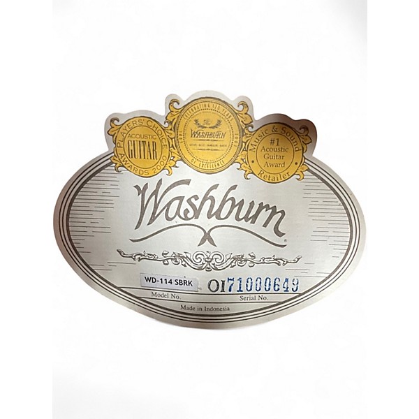 Used Washburn WD-114 Natural Acoustic Guitar