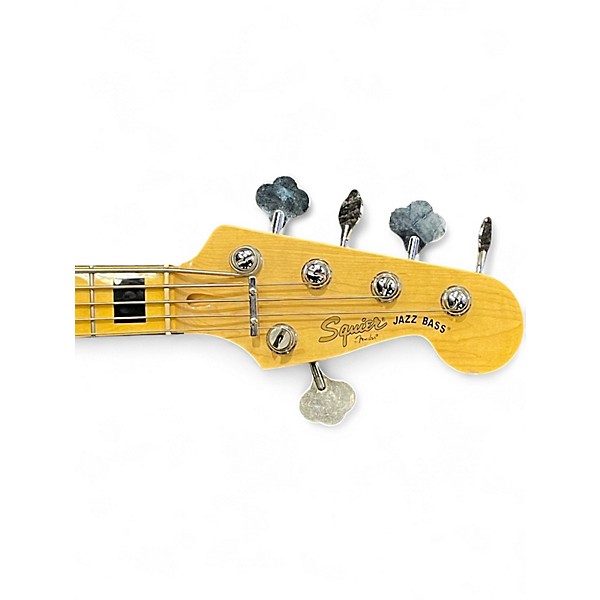 Used 2014 Squier Vintage Modified 70s Jazz V White Electric Bass Guitar