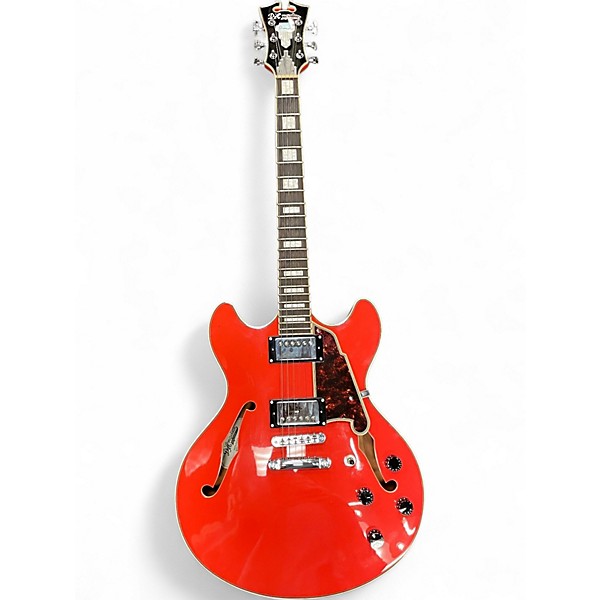 Used D'Angelico DAPDCFRCSCB Candy Tangerine Hollow Body Electric Guitar