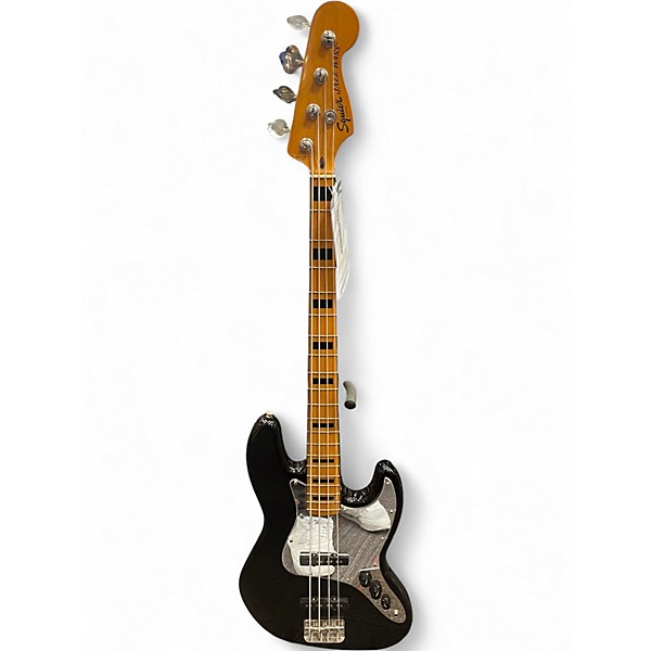 Used Squier Classic Vibe 70s Jazz Bass Black Chrome Electric Bass Guitar