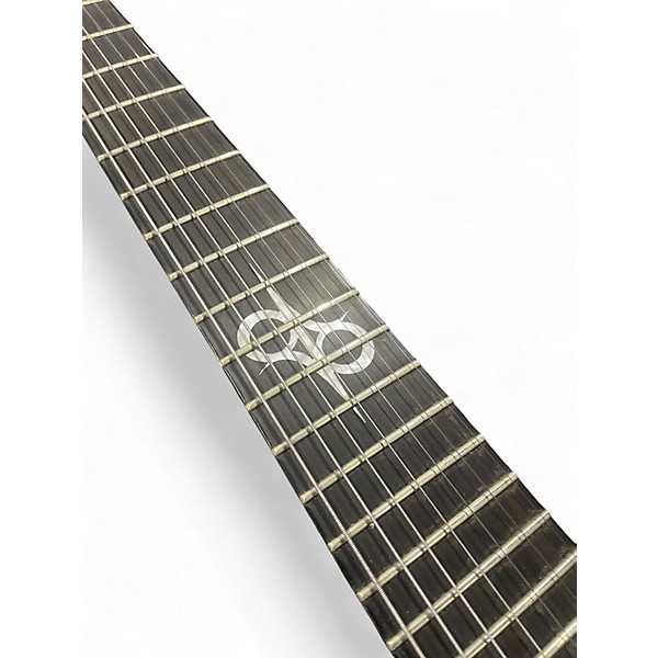 Used Solar Flying V 7 Black Solid Body Electric Guitar