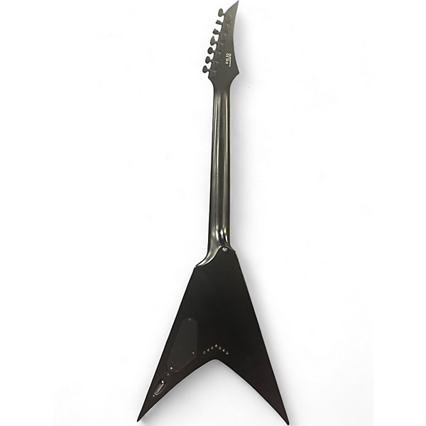 Used Solar Flying V 7 Black Solid Body Electric Guitar