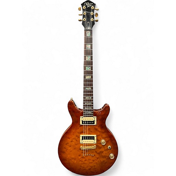 Used Michael Kelly Hourglass Quited Burst Solid Body Electric Guitar