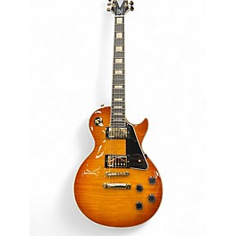Used Epiphone LES PAUL CUSTOM FIGURED GUITAR CENTER EXCLUSIVE Iced Tea Burst Solid Body Electric Guitar
