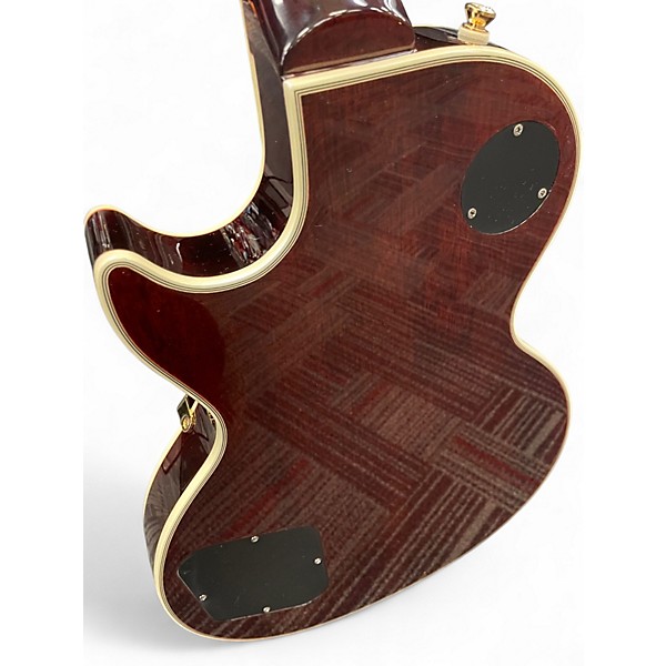 Used Epiphone LES PAUL CUSTOM FIGURED GUITAR CENTER EXCLUSIVE Iced Tea Burst Solid Body Electric Guitar
