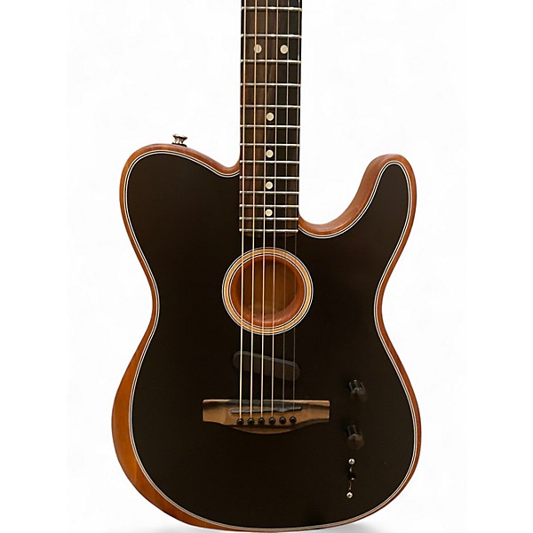 Used Fender American Acoustasonic Telecaster Black Acoustic Electric Guitar