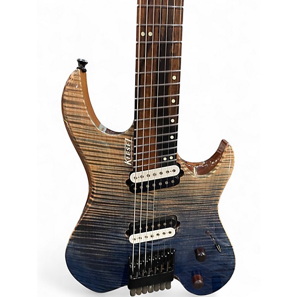 Used Kiesel VADER 7 CUSTOM DENIM FADE Solid Body Electric Guitar
