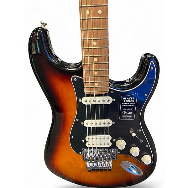 Used Fender Player Stratocaster HSS Floyd Rose 3 Color Sunburst Solid Body Electric Guitar