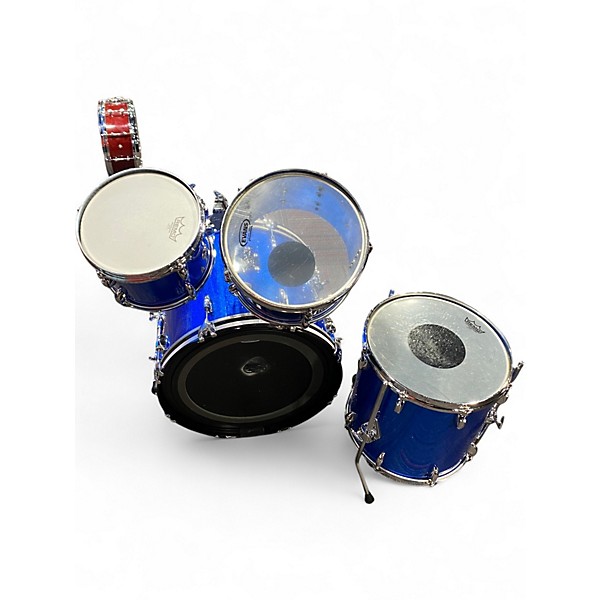 Used Gretsch Drums 4 Piece USA Custom Blue Sparkle Drum Kit