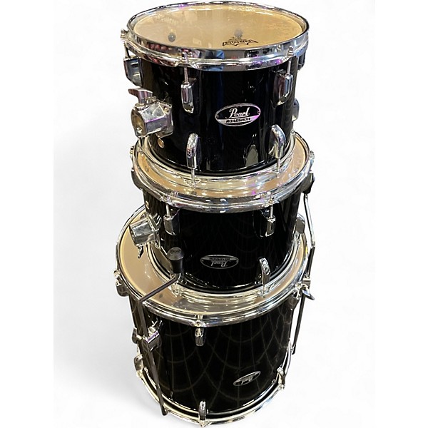 Used Pearl 5 Piece Roadshow Black Drum Kit