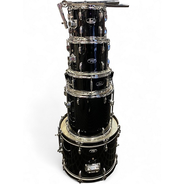 Used Pearl 5 Piece Roadshow Black Drum Kit