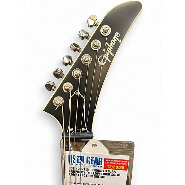 Used 2021 Epiphone Extura Prophecy  Yellow Tiger Solid Body Electric Guitar