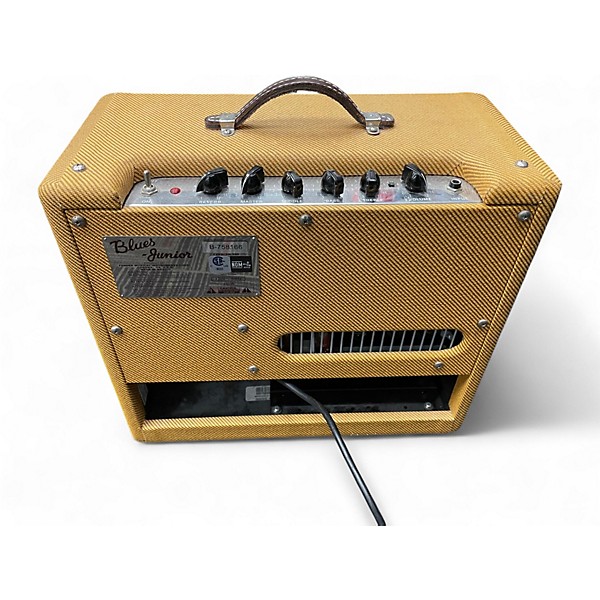 Used Fender Blues Junior Lacquered Tweed Tube Guitar Combo Amp