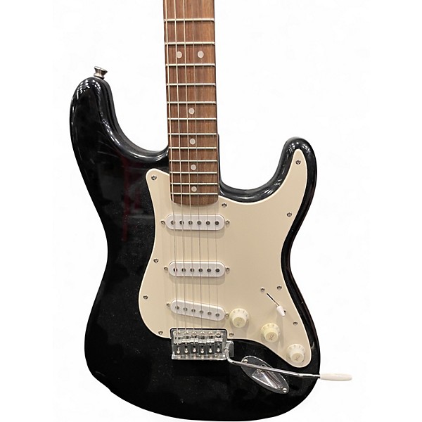 Used Starcaster by Fender Stratocaster Black Solid Body Electric Guitar