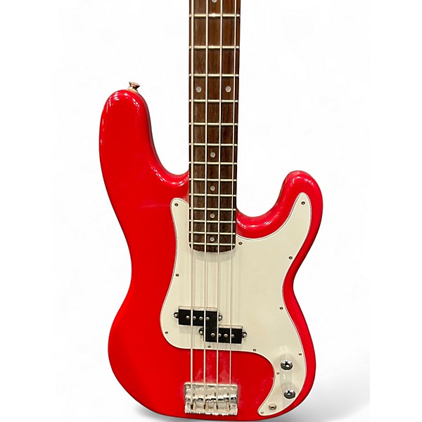 Used Crestwood Pression Bass red Electric Bass Guitar