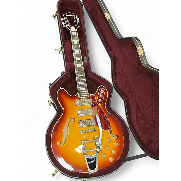 Used Airline H78 2 Tone Sunburst Hollow Body Electric Guitar