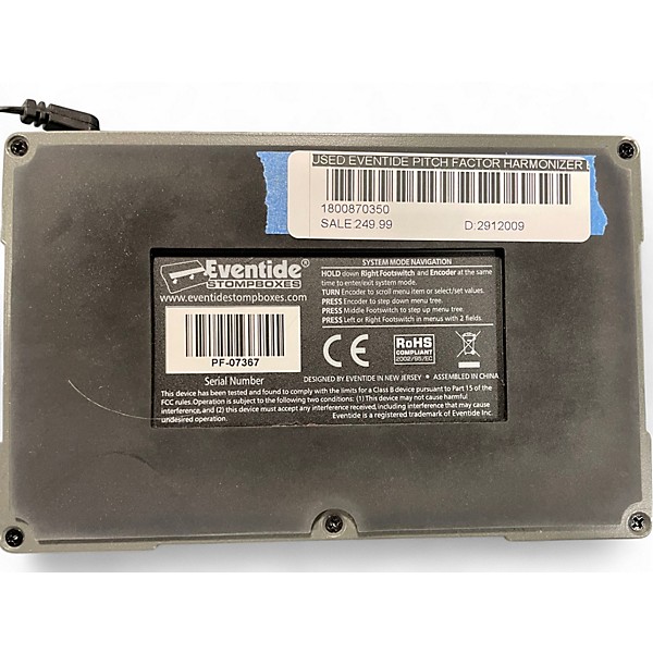 Used Eventide Pitch Factor Harmonizer Effect Pedal