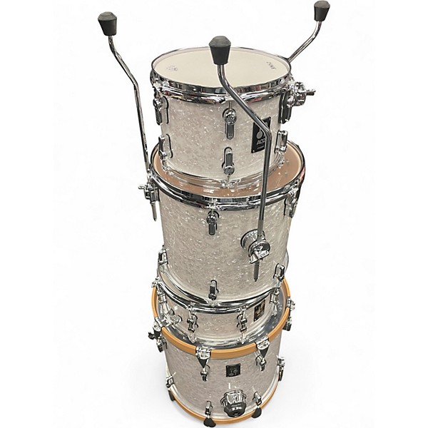Used SONOR 4 Piece AQ2 WHITE MARINE PEARL Drum Kit