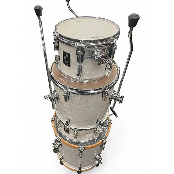 Used SONOR 4 Piece AQ2 WHITE MARINE PEARL Drum Kit