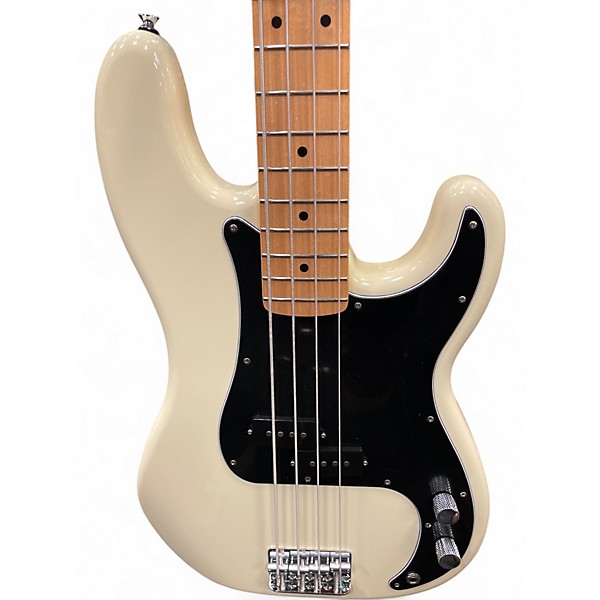 Used Fender Standard Precision Bass Olympic White Electric Bass Guitar