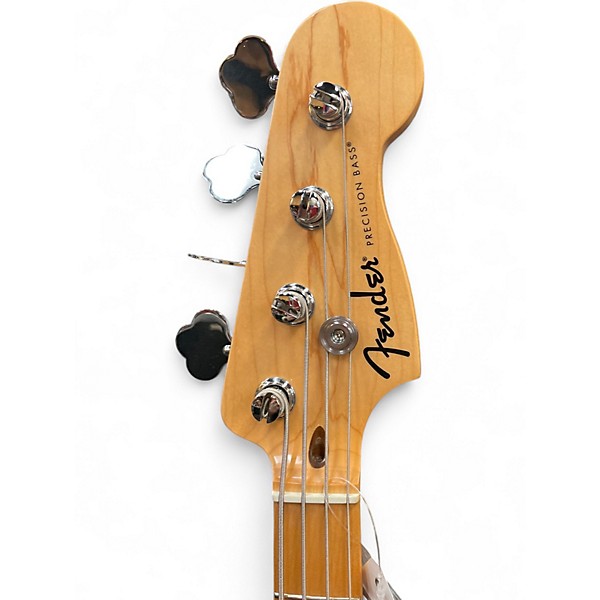 Used Fender Standard Precision Bass Olympic White Electric Bass Guitar