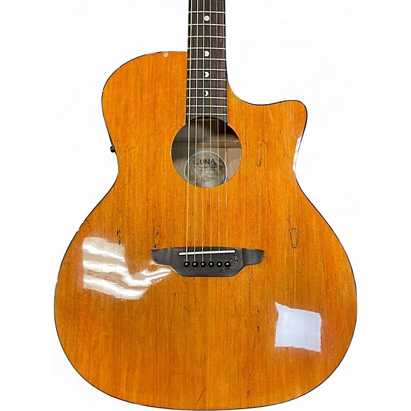 Used Luna Gypsy Spalt Acoustic Electric Natural Acoustic Electric Guitar