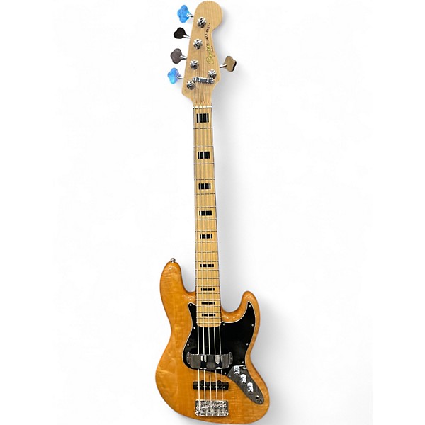 Used Squier Vintage Modified Jazz Bass V Natural Electric Bass Guitar