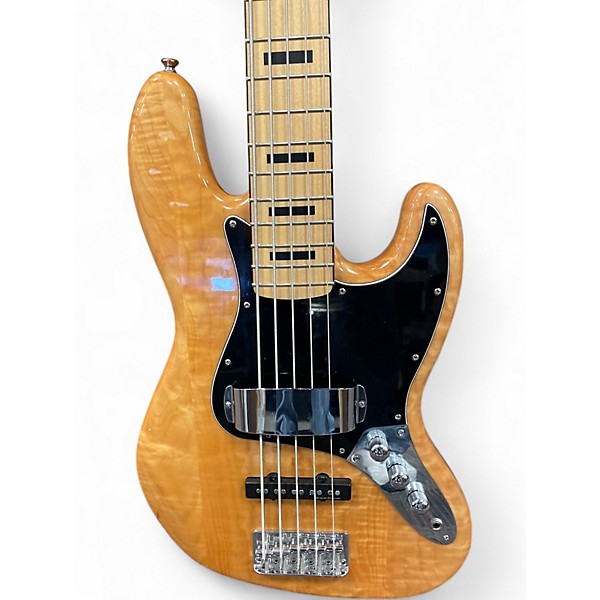 Used Squier Vintage Modified Jazz Bass V Natural Electric Bass Guitar