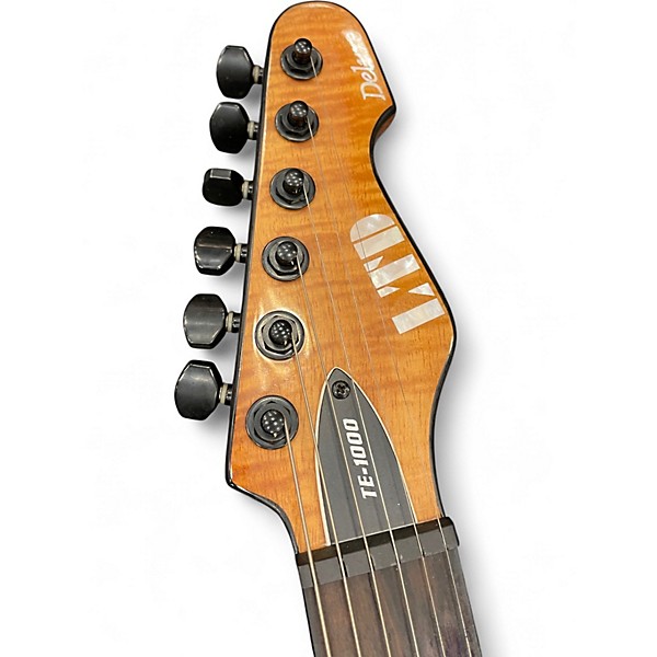 Used ESP LTD TE 1000 DELUXE KOA NATURAL GLOSS Solid Body Electric Guitar