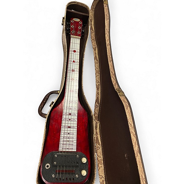 Vintage 1940s Oahu Publishing Co. Vintage Lapsteel Red Lap Steel