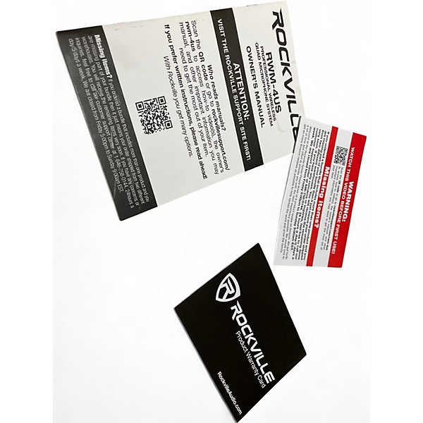 Used Rockville RWM-4US Handheld Wireless System