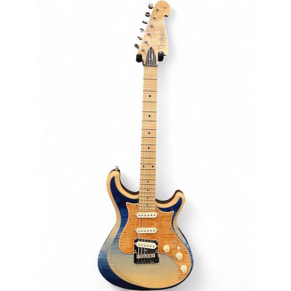 Used Knaggs Severn Tier 2 SSS Reverse Blue Fade Perf Solid Body Electric Guitar