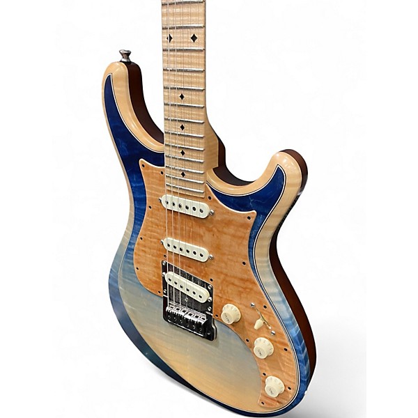 Used Knaggs Severn Tier 2 SSS Reverse Blue Fade Perf Solid Body Electric Guitar