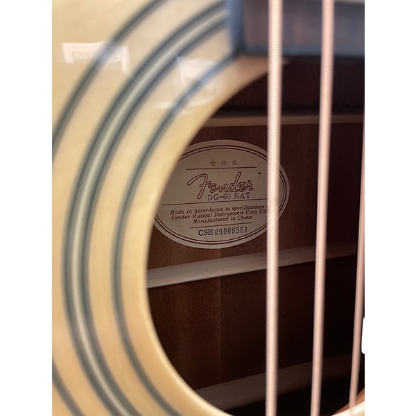 Used Fender DG60 Natural Acoustic Guitar