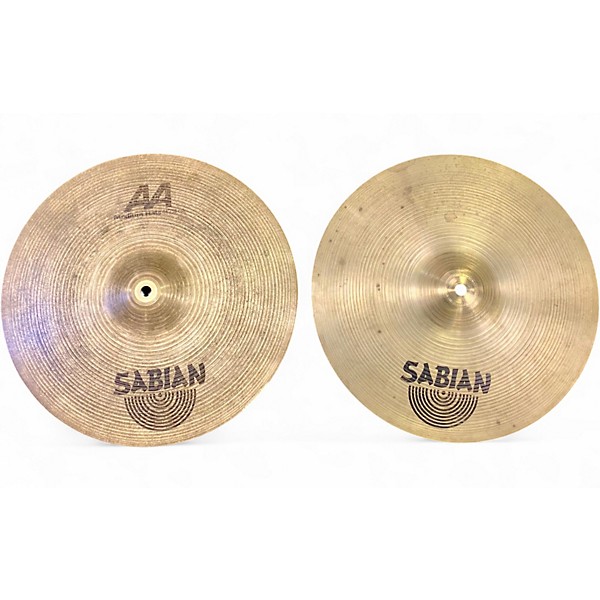 Used SABIAN 14in AA Medium Hi Hat Pair Brilliant Cymbal