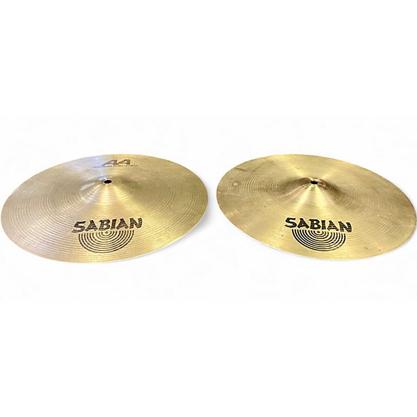 Used SABIAN 14in AA Medium Hi Hat Pair Brilliant Cymbal