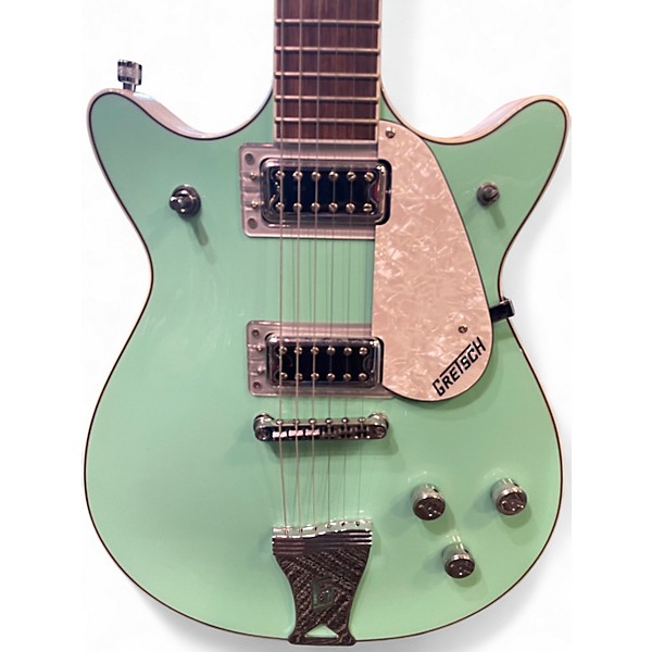 Used Gretsch Guitars G5237 Electromatic Double Jet Surf Green & White Solid Body Electric Guitar