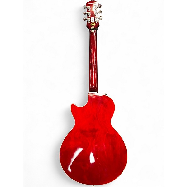 Used Epiphone LES PAUL ES Crimson Red Trans Hollow Body Electric Guitar