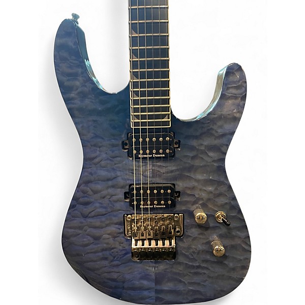 Used Jackson SL2Q Pro Series Soloist Quilted blue top Solid Body Electric Guitar