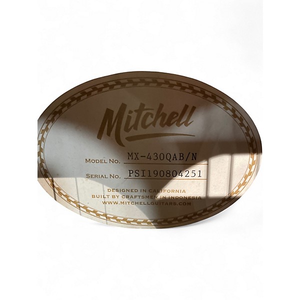 Used Mitchell MX430QAB Ash Burl Acoustic Guitar