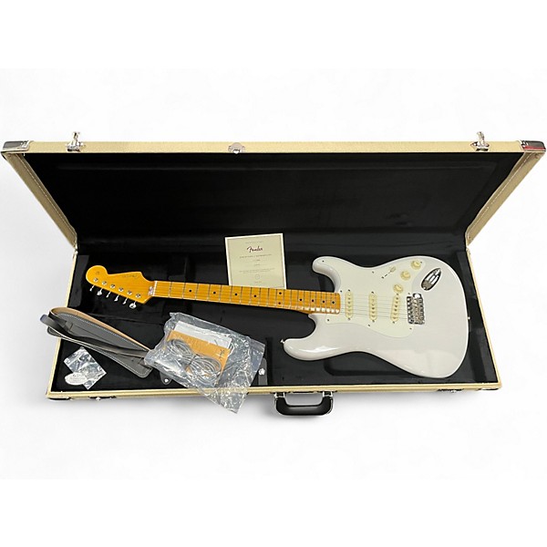 Used 2024 Fender Artist Series Eric Johnson Stratocaster White Blonde Solid Body Electric Guitar
