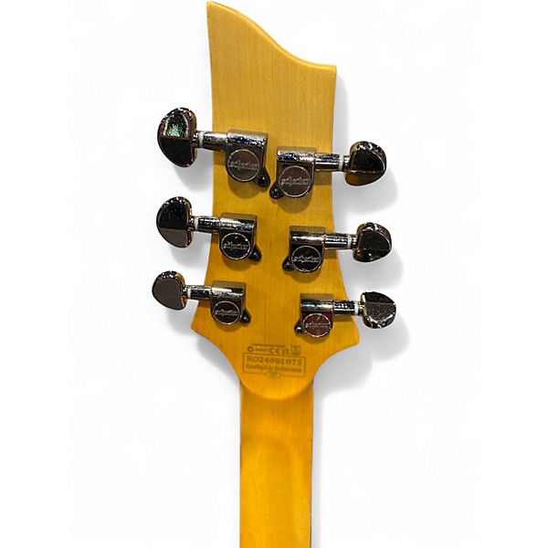 Used 2020s Schecter Guitar Research Demon 6 Crimson Red Burst Solid Body Electric Guitar