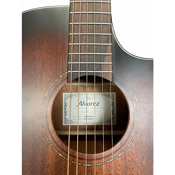 Used Alvares AG660CE2 Natural Acoustic Electric Guitar